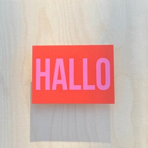 Karte „HALLO" / Typografie / Grußkarte