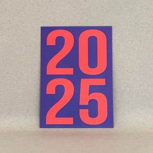 Glückwunschkarte 2025 / Karte Typografie / Glückwunschkarte zum Jahreswechsel
