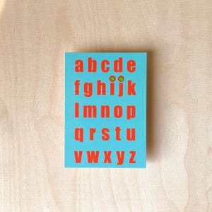Einschulungskarte  Alphabet / Glückwunschkarte zur Einschulung / Neonpunkte