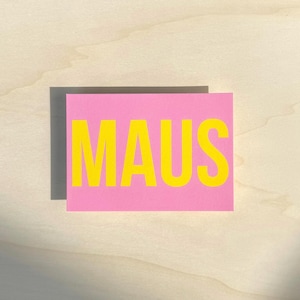 Karte Maus / Karte Kosename /Karte Typografie / Karte Valentinstag