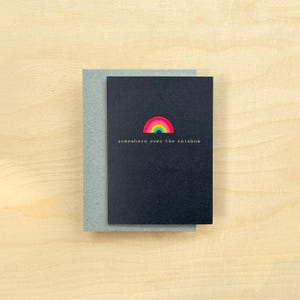 Trauerkarte Regenbogen / Beileidskarte / Klappkarte