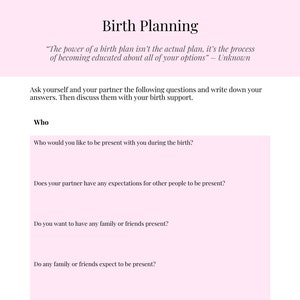 Birth Planning