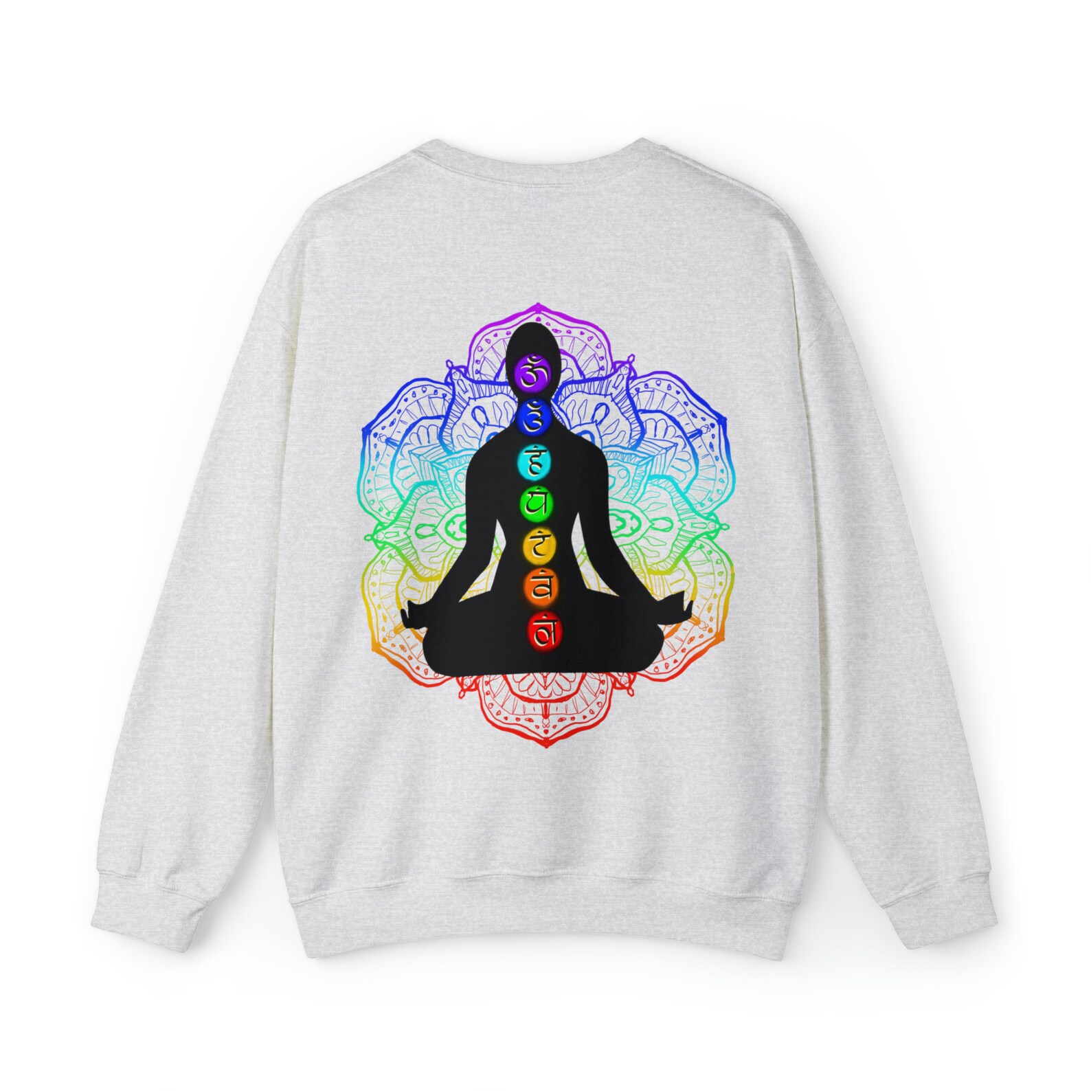 7 Chakra Namaste Sweatshirt Yoga Jumper Meditation Etsy