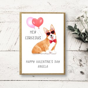 Personalised Corgi Valentines Card | Dog Card | Funny Card | Cute card | Pun card | Dog lover Card | Handmade Card | Valentine's Day Card