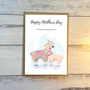 Happy Mother's Day To My Llamazing Mum Mother's Day Card | Llama Card | Cute Mother's Day Card | Funny Mother's Day Card