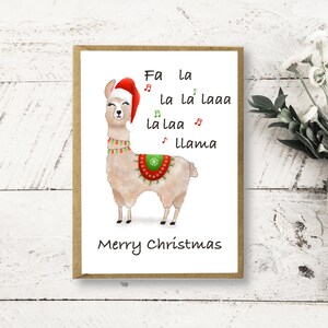 Llama Punny Christmas Card | Alpaca Christmas Card | Funny Christmas Card | Cute Christmas Card | Watercolour Christmas Card