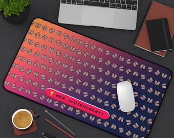 New Achievement! Gaming Desk Mat, Dungeon Crawler Carl, Office Accessory, Home Decor