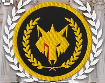 Golden Howler, Red Rising Themed, Embroidered patches