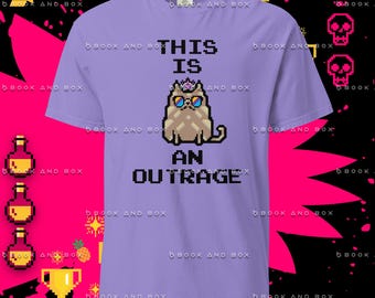 This is an Outrage! Princess Donut, Dungeon Crawler Carl, Bookish, Unisex garment-dyed heavyweight t-shirt