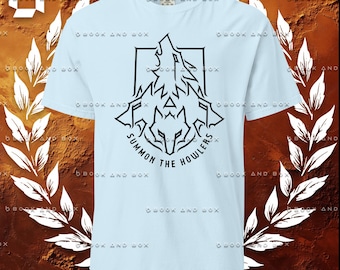 Summon the Howlers, Front ONLY, Red Rising Themed, Unisex garment-dyed heavyweight t-shirt
