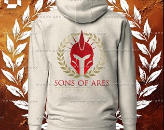 Sons of Ares, Red Rising Themed, Unisex Hoodie, Sevro, Darrow, Ragnar, Bookish Merch