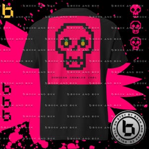 Pixel Skull, maglietta unisex pesante ispirata a Carl, Dungeon Crawler