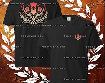 Break the Chains, Dark Gradient, Red Rising Themed, Unisex garment-dyed heavyweight t-shirt