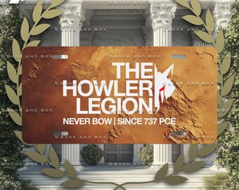 The Howler Legion, Red Rising Themed Vanity license plate, gift, bookish, merch, Pierce Brown