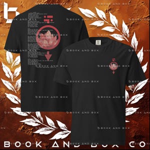 Camiseta unisex de tejido pesado, teñida en prenda, con temática de Red Rising y la canción de la cosecha.