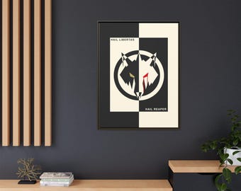 Hail Libertas, Hail Reaper, Red Rising, Matte Canvas, Framed (Multi-color)
