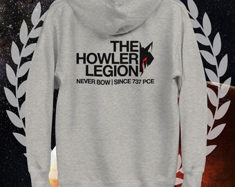 The Howler Legion, Embroidered Front, Red Rising, Unisex Hoodie