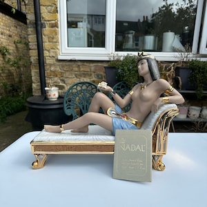 A Very Rare Large Nadal Figure of Cleopatra on A Chaise Longue, Model 174442, Number 306 of 5000 Limited Edition with Certificate
