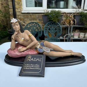 A Very Rare Large Nadal Figure of Cleopatra Reclining on A Cushion, Model 174443, Number 794 of 2000 Limited Edition with Certificate