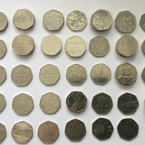 Mixed Dates 50p Coins Collectibles