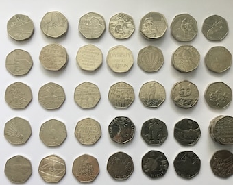 Mixed Dates 50p Coins Collectibles