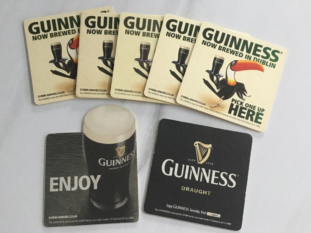 Vintage Guinness Beer Mats 7 Total New and Used Etsy