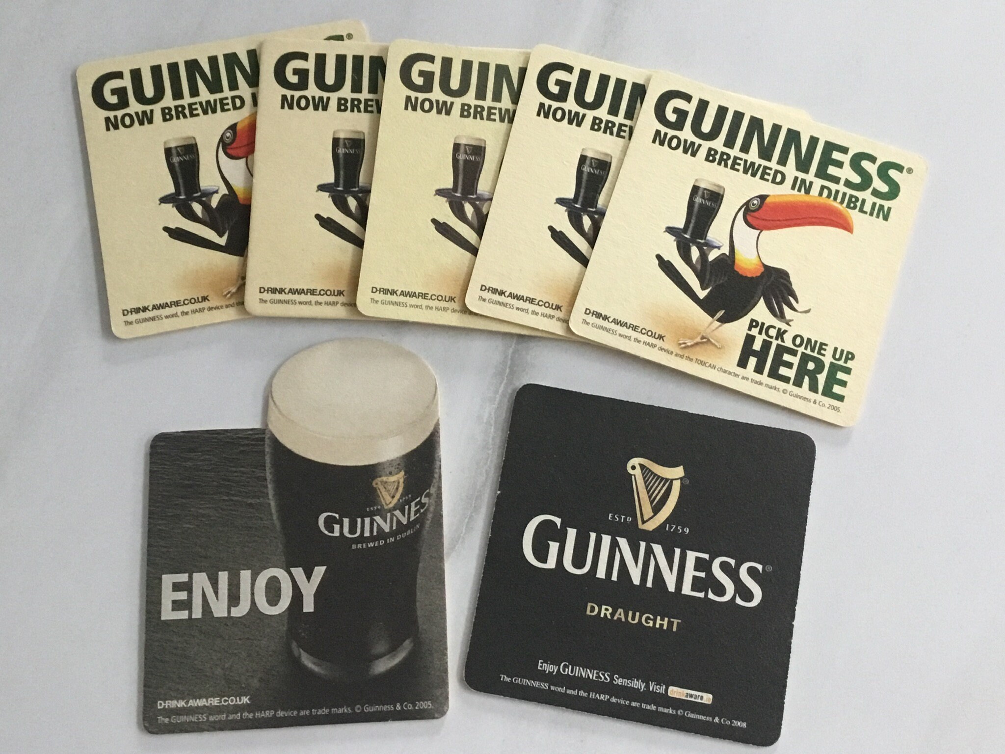 Vintage Guinness Beer Mats 7 Total New and Used Etsy