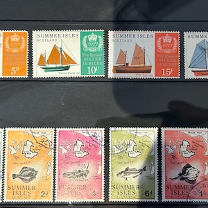 Summer Isles 1970 Fish and Maps Definitives Set und 1977 Silver Jubilee of Queen’s Accession Set