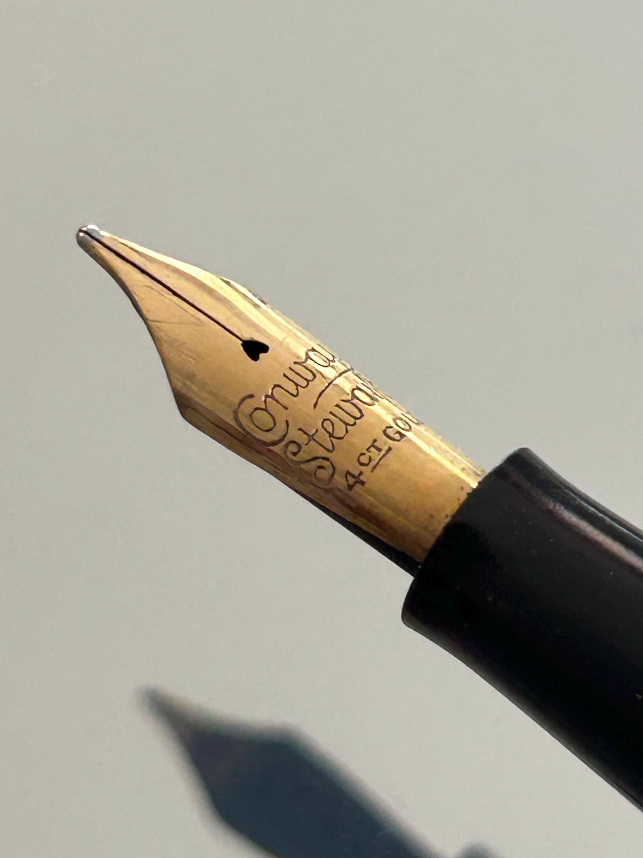Conway Stewart No 75 Red Black Marble Fountain Pen 14k Nib - Etsy