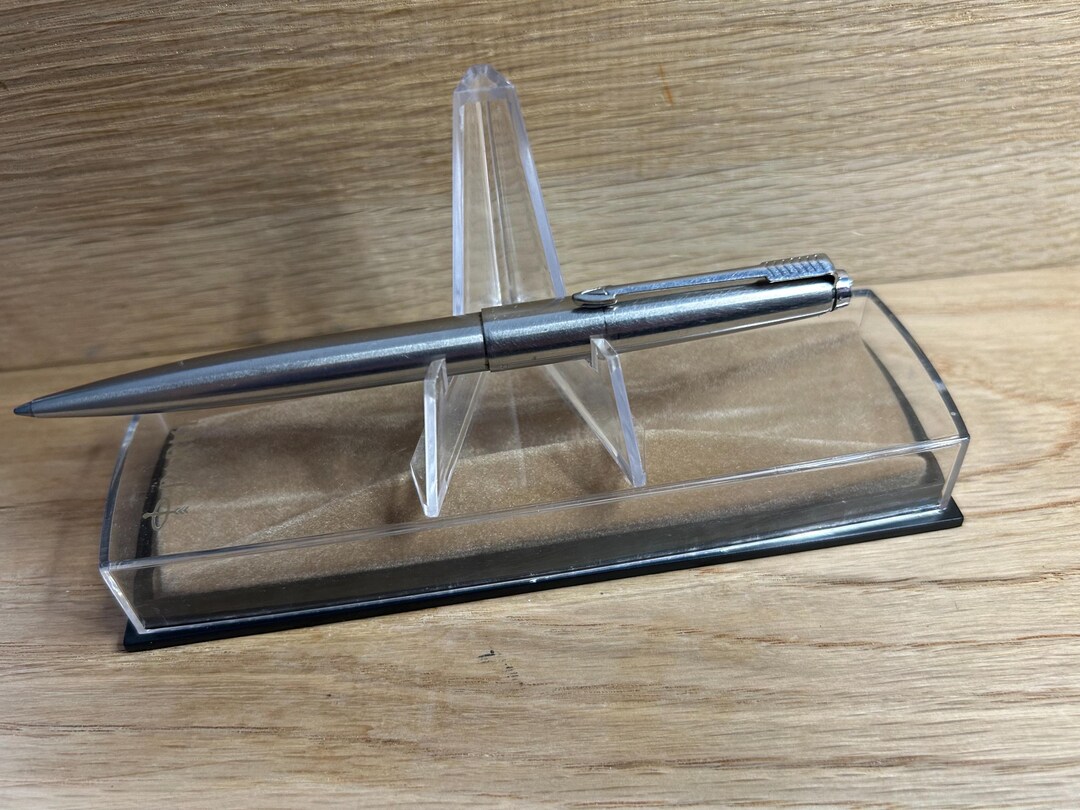 Parker 45 Ballpoint Brushed Stainless Pen Boxed - Etsy