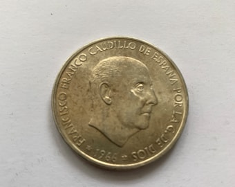 1966年 スペイン 100 ペセタ .800 銀貨 - Etsy 日本