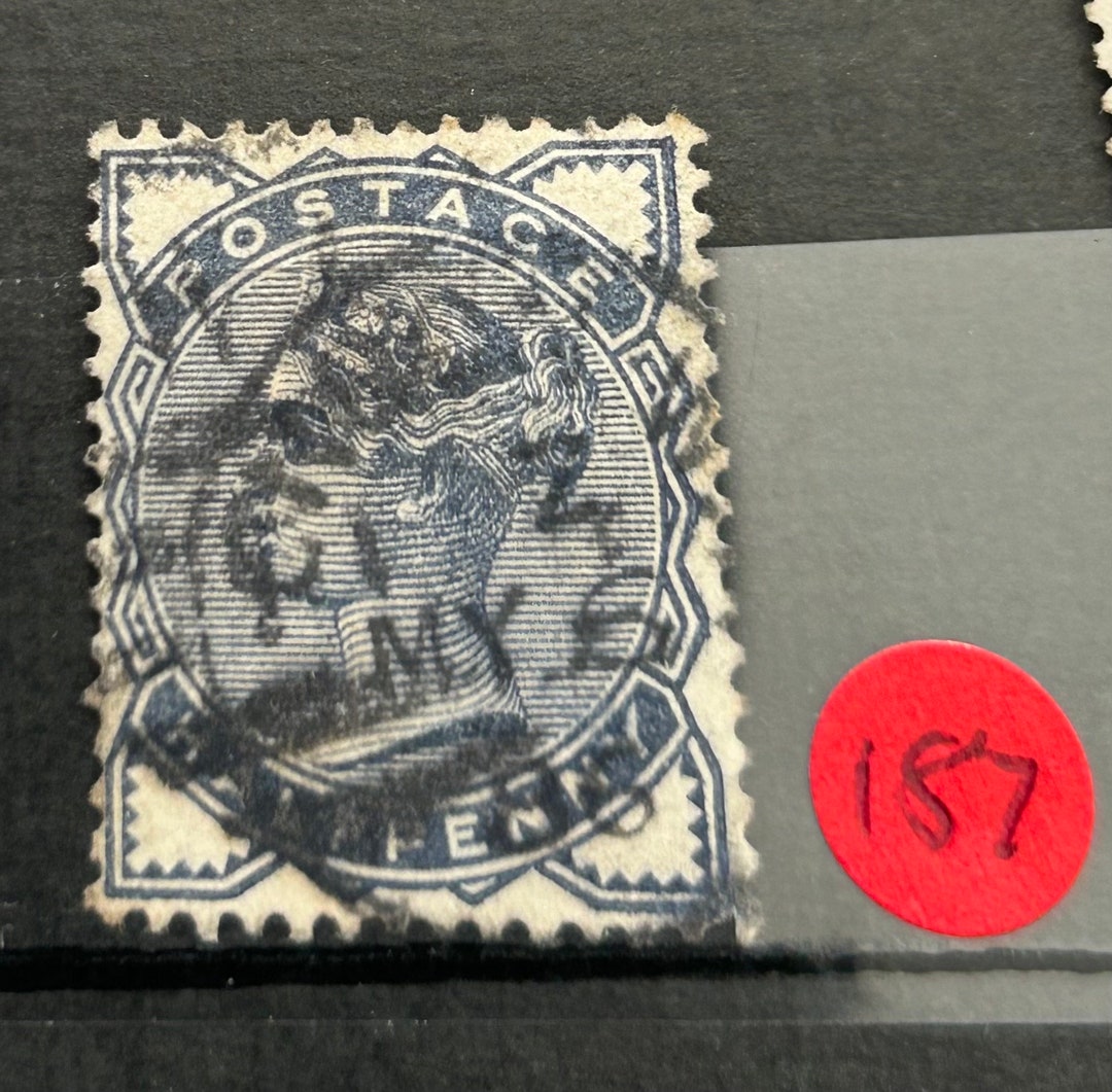 1883 -1884 Queen Victoria 1/2d Slate Blue SG187 Used Postage Stamp