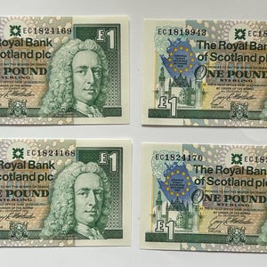 1992 Royal Bank Of Scotland European Summit banconota da una sterlina