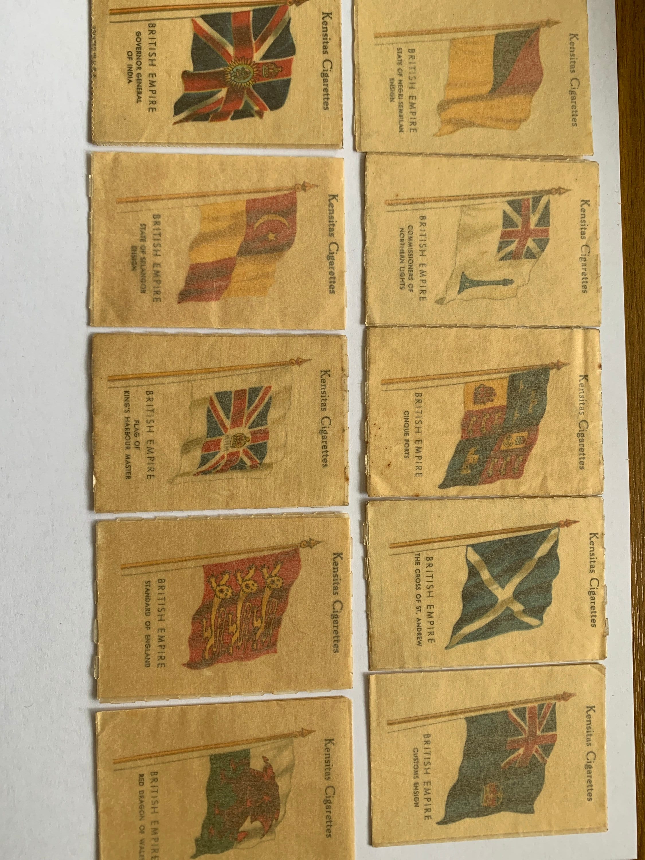 （F）国旗 シガレットカード 旗 シルク Kensitas イギリス 36枚 F）国旗 シガレットカード 旗 シルク Kensitas イギリス 36枚 販促用