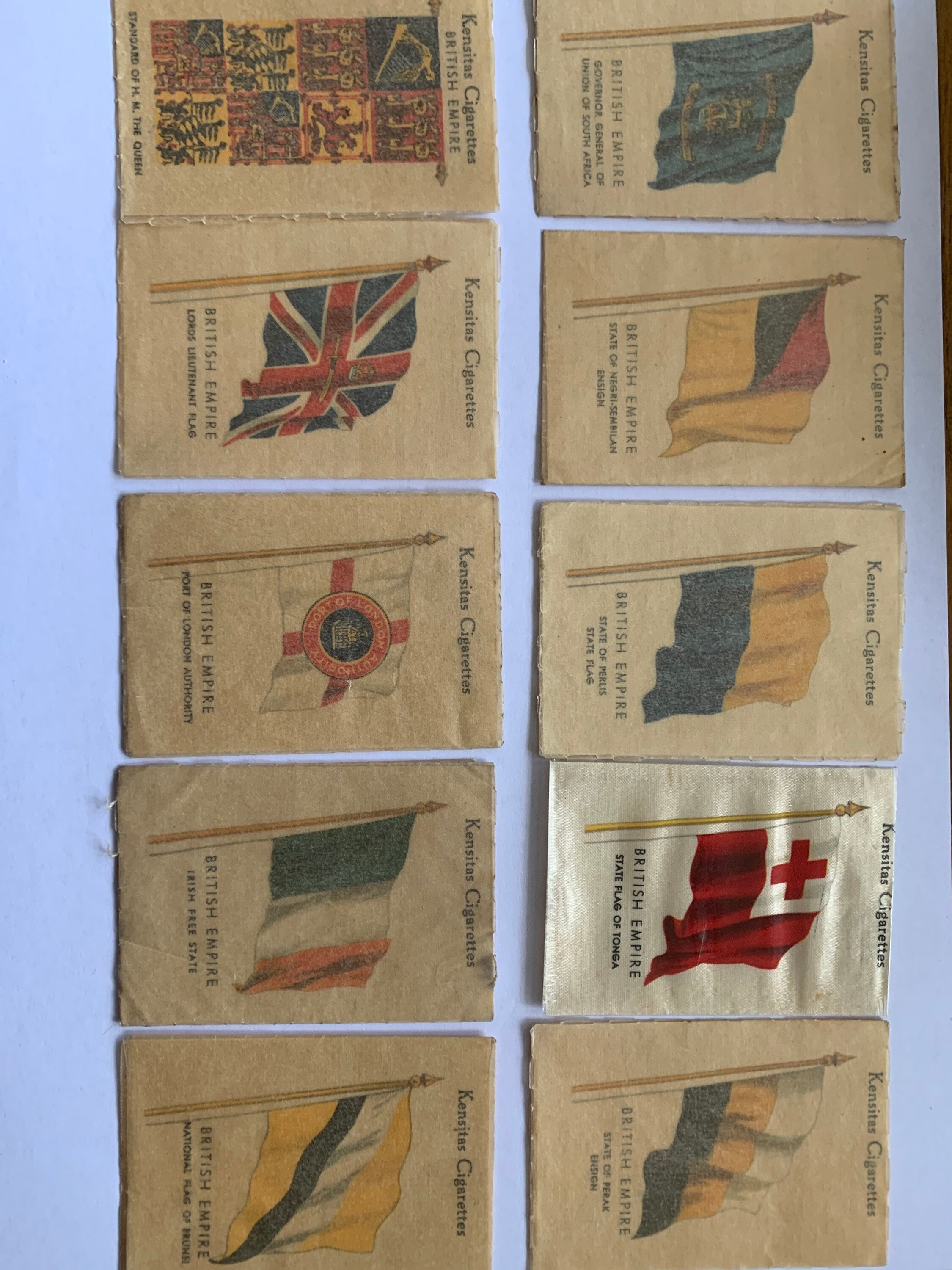 Buy 1934 J Wix Pack of 10 British Empire Flag Kensitas Cigarette