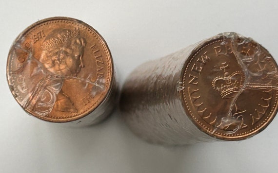 1971 Halfpenny Sealed Bank Roll of 50 Coins UNC - Etsy Israel