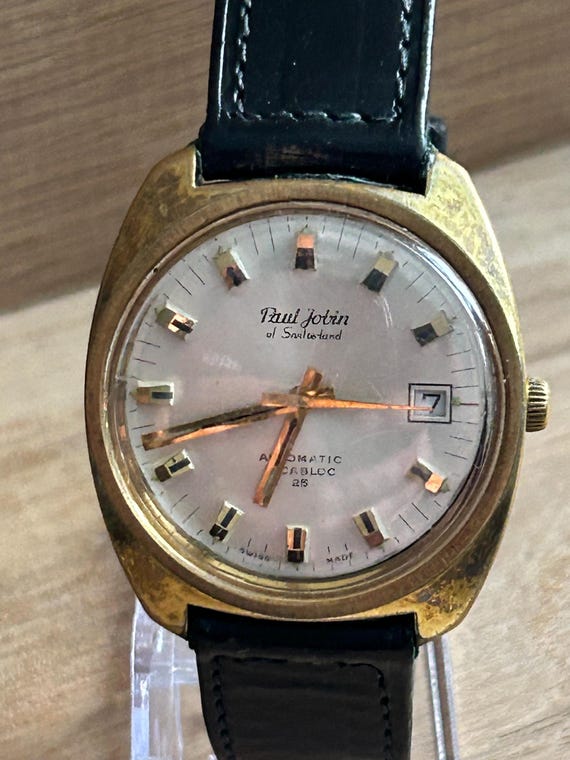 Vintage 1970s Paul Jobin of Switzerland Men's 25j Automatic Wrist