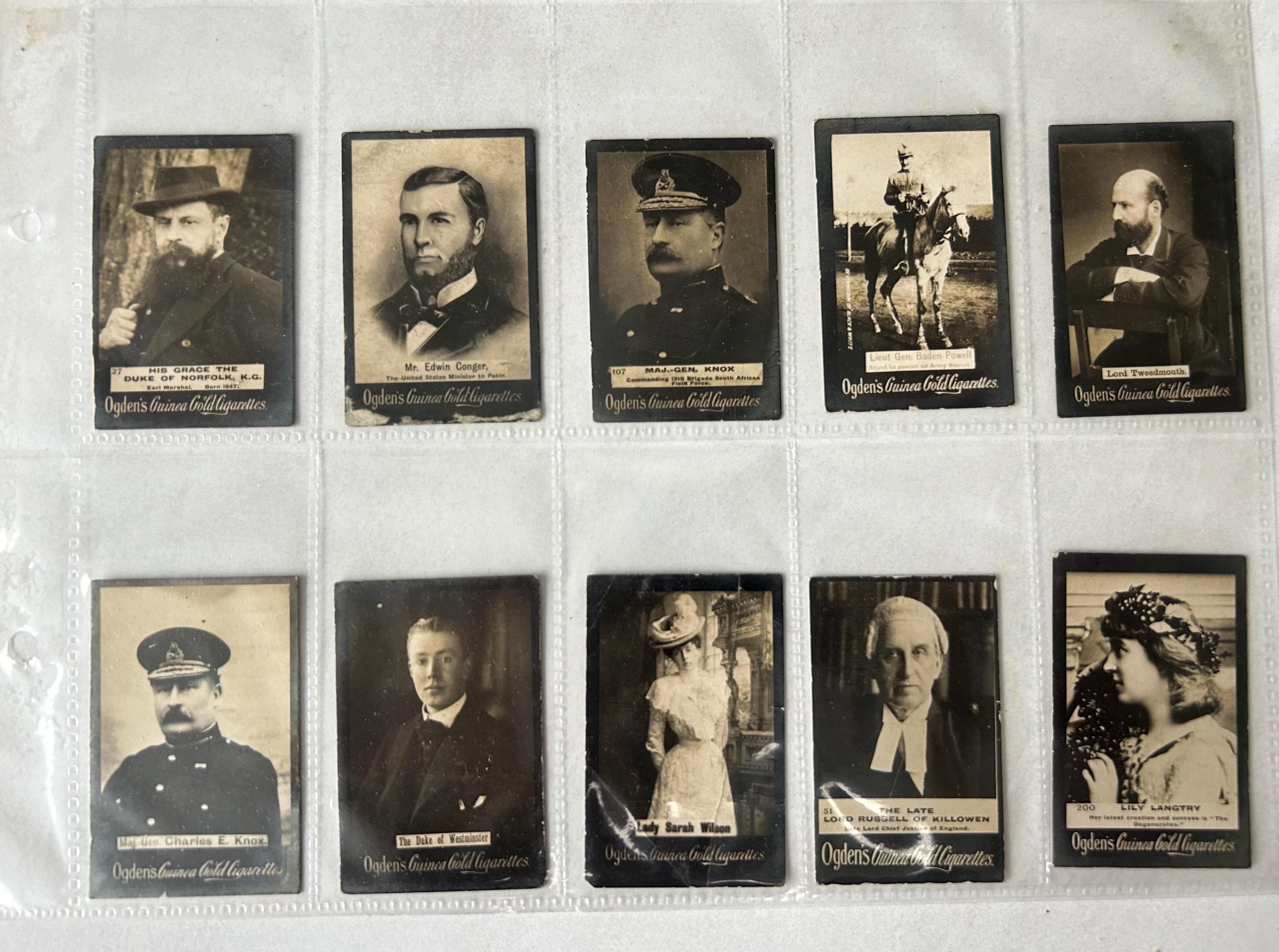 Ogdens Guinea Gold Cigarettes Card, Antique Portrait Photograph Good  Selection 5 pages