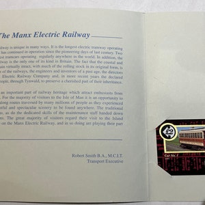 1993 Presentatiepakket Manx elektrische spoorwegtelefoonkaart