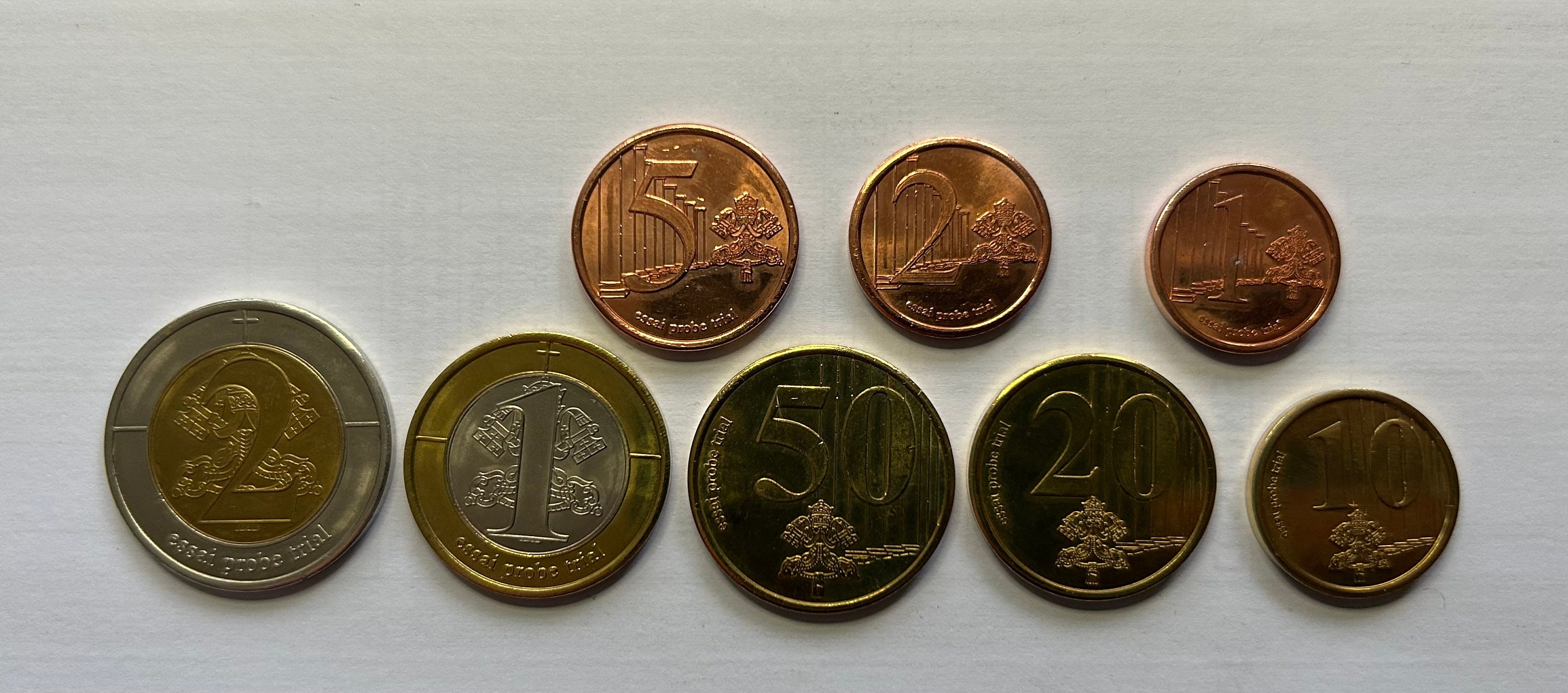 2008 バチカン市国 ユーロコイン エッサイ プローブ トライアル セット - Etsy 日本