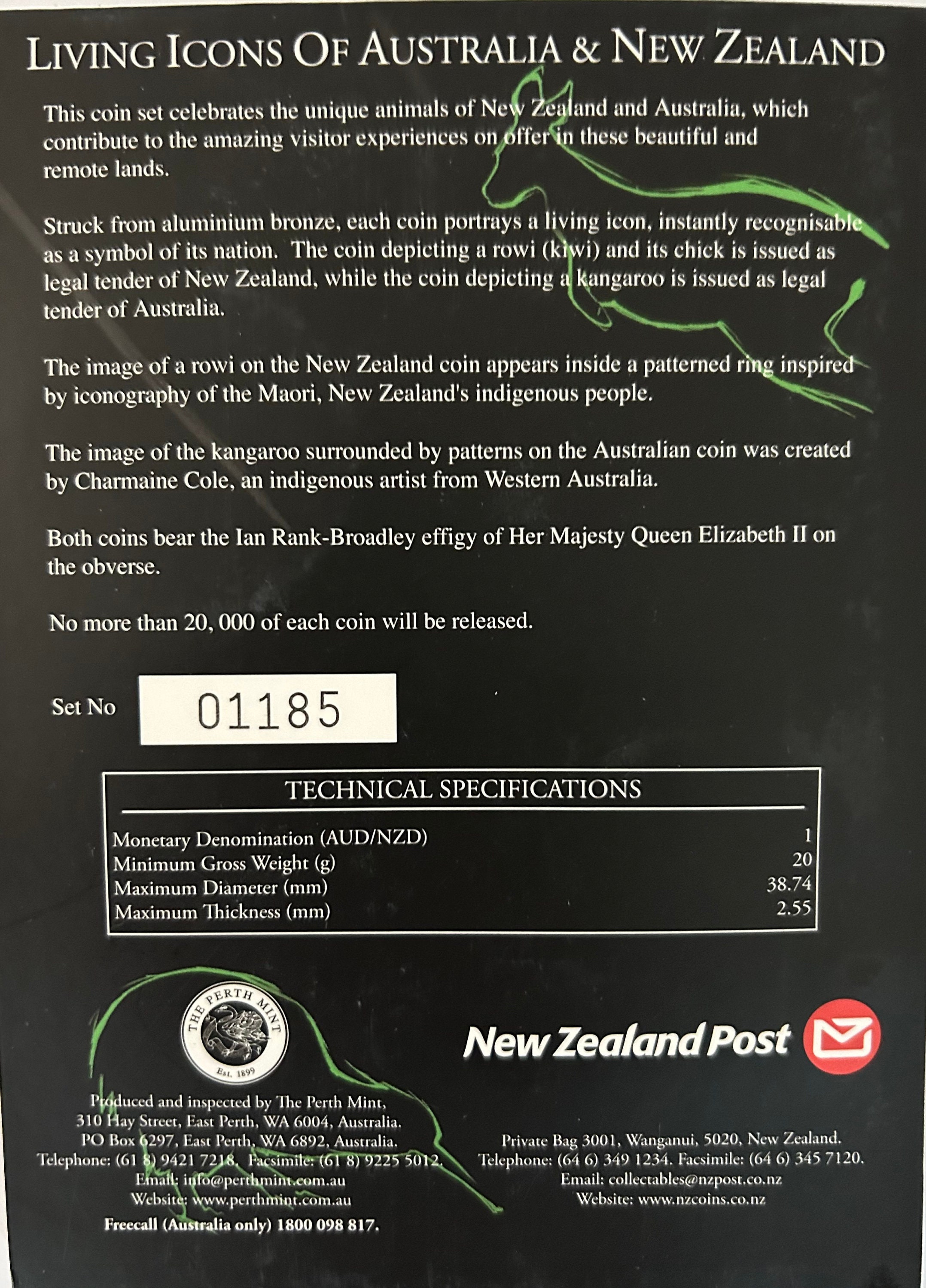 Australia New Zealand 2005 Perth Mint NZ Post Living Icons of