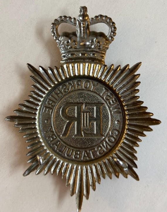 West Yorkshire Constabulary Police Helmet Plate Queen's Crown - Etsy