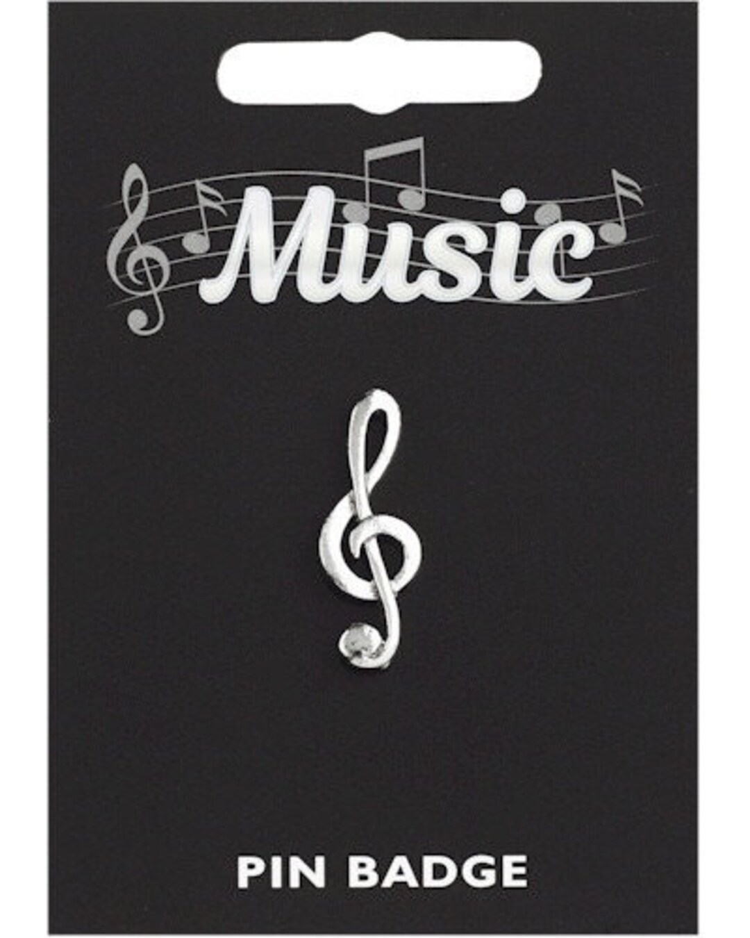 Treble Clef Music Note Silver Pewter Pin Badge Tie Pin - Etsy