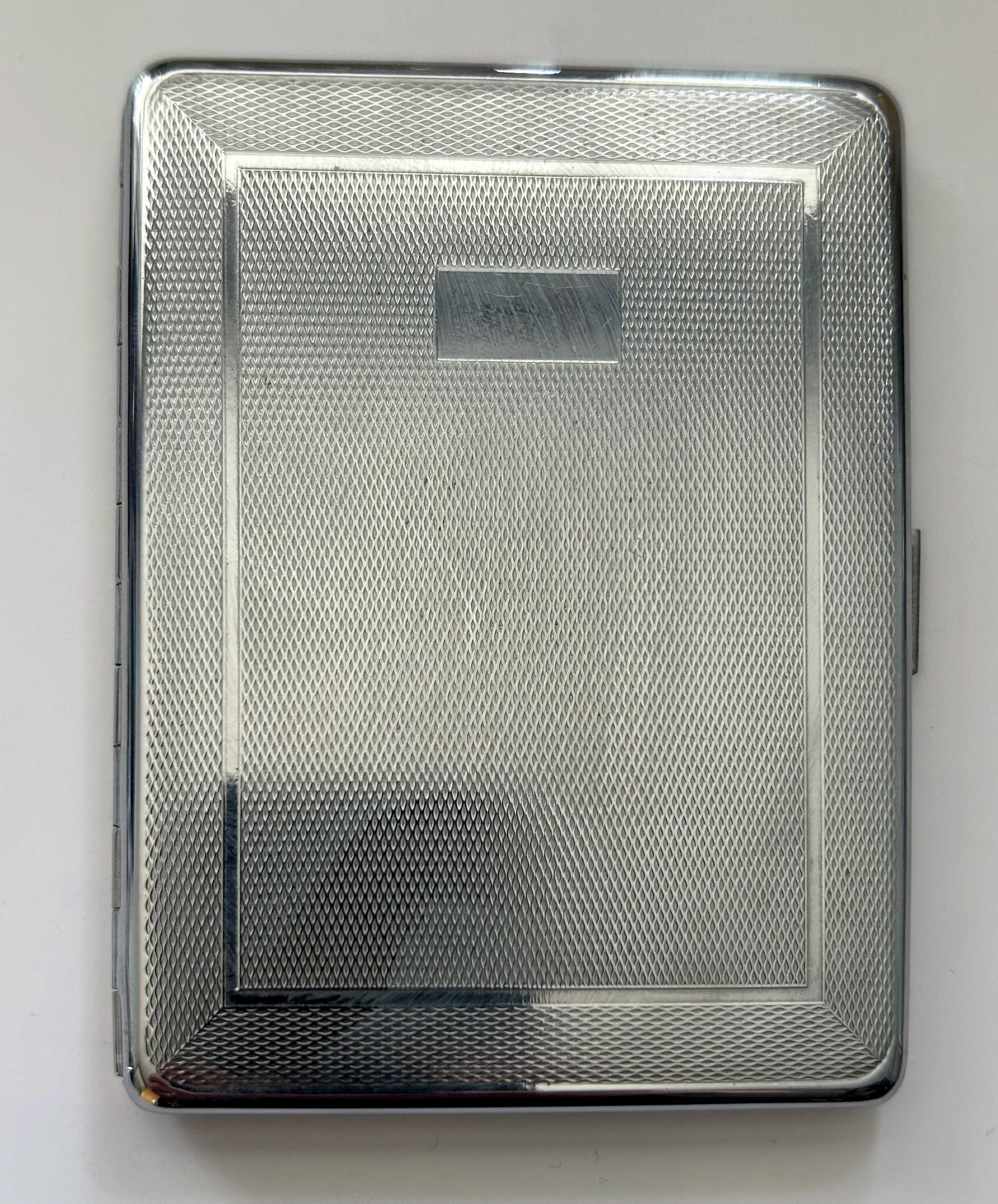 sylva chrome cigarette case Vintage Emu Brand the Sylva Chrome Plated Cigarette Case