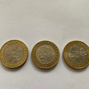 Juego completo de monedas de dos libras de Shakespeare