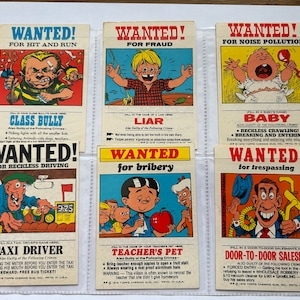 1976 Wanted Topps-ruilkaartencollectie x 12