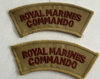 2 naszywki na ramiona komandosów Royal Marines armii brytyjskiej