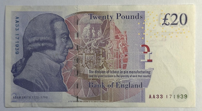 2007 Bank of England Twenty Pound Note G-series, Featuring Queen ...