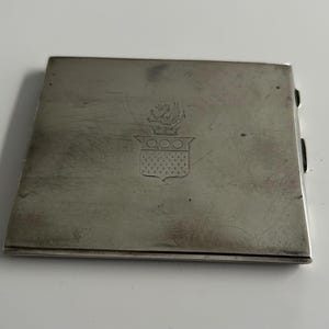 1930 Sterling Silver Cigarette Case Birmingham Hallmark 162 Grams