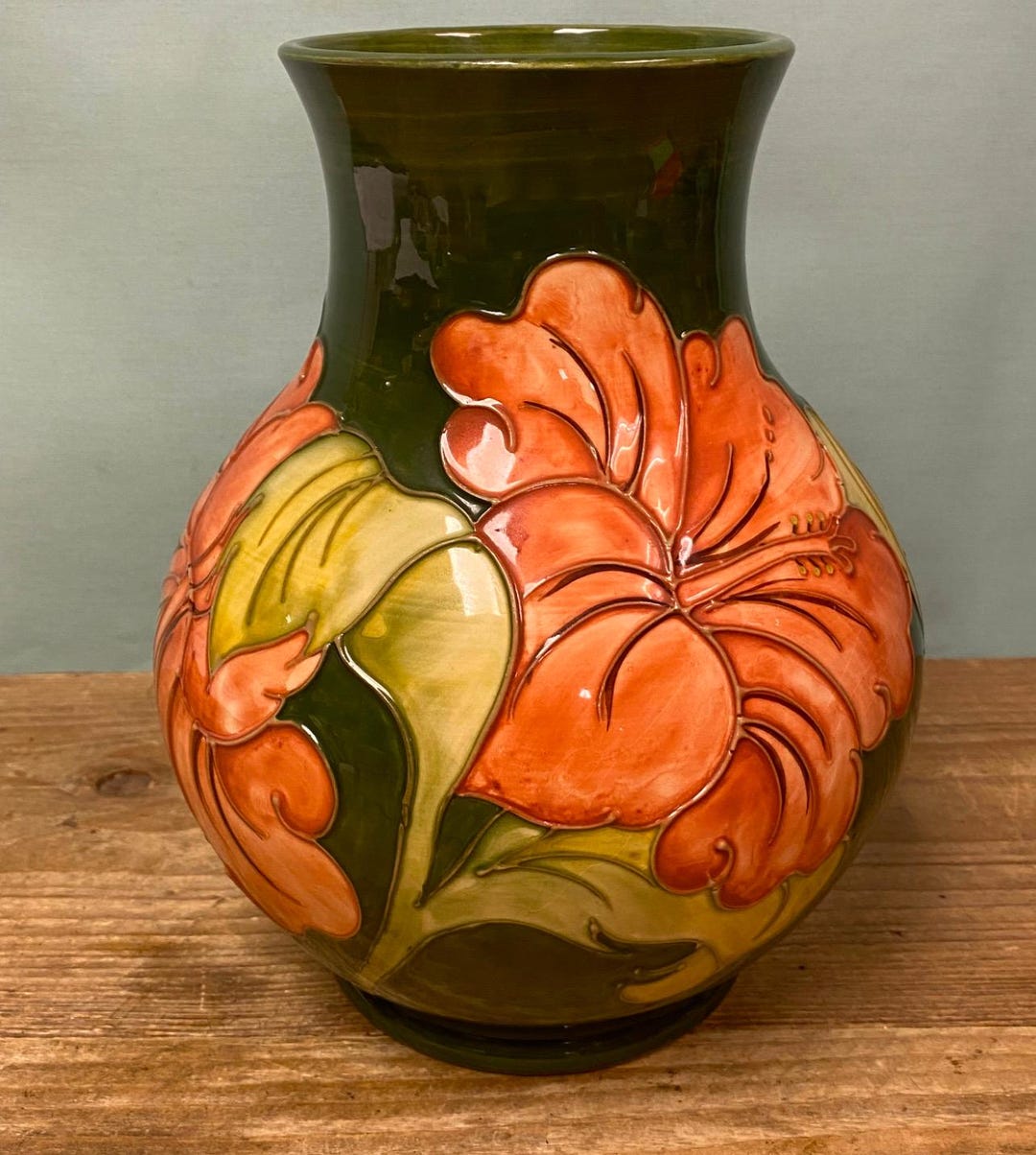 Moorcroft Hibiscus Pattern Ovoid Vase - Etsy